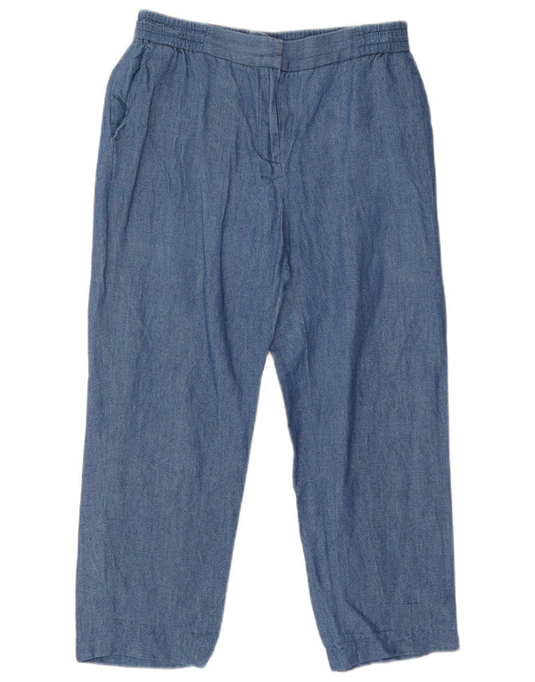 Massimo Dutti Womens Tapered Chino Trousers EU 38 Small W28 L22 Blue