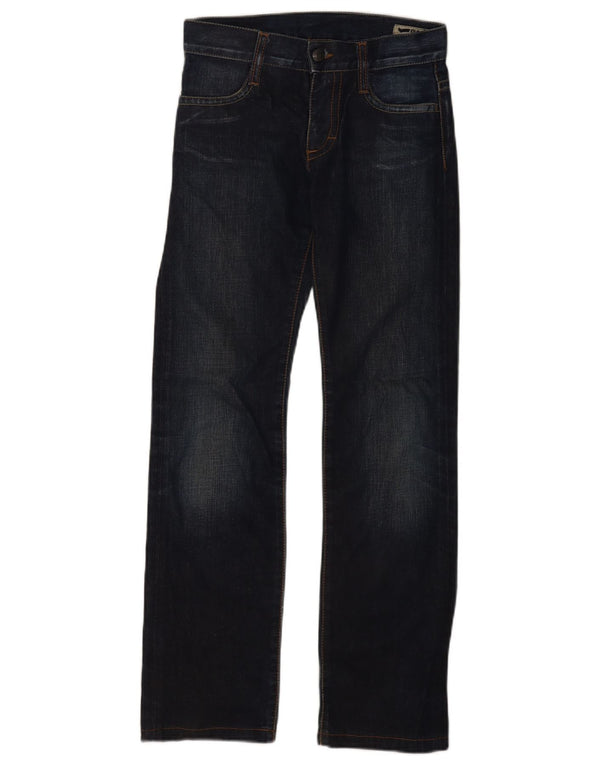 Gas Womens Straight Jeans W25 L30 Blue Cotton