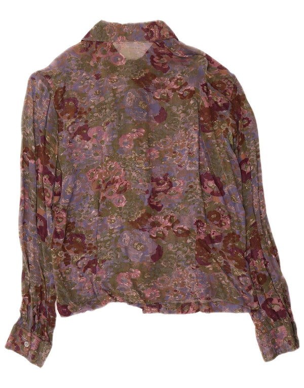 Confezioni Di Lusso Womens Shirt Blouse IT 46 Large Multicoloured Floral