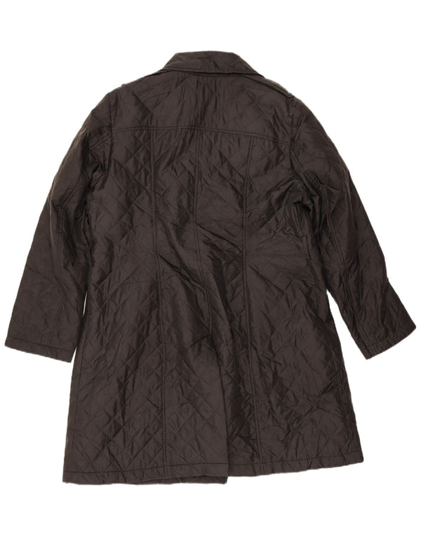 Marks & Spencer Womens Quilted Overcoat UK 18 XL Black Polyester