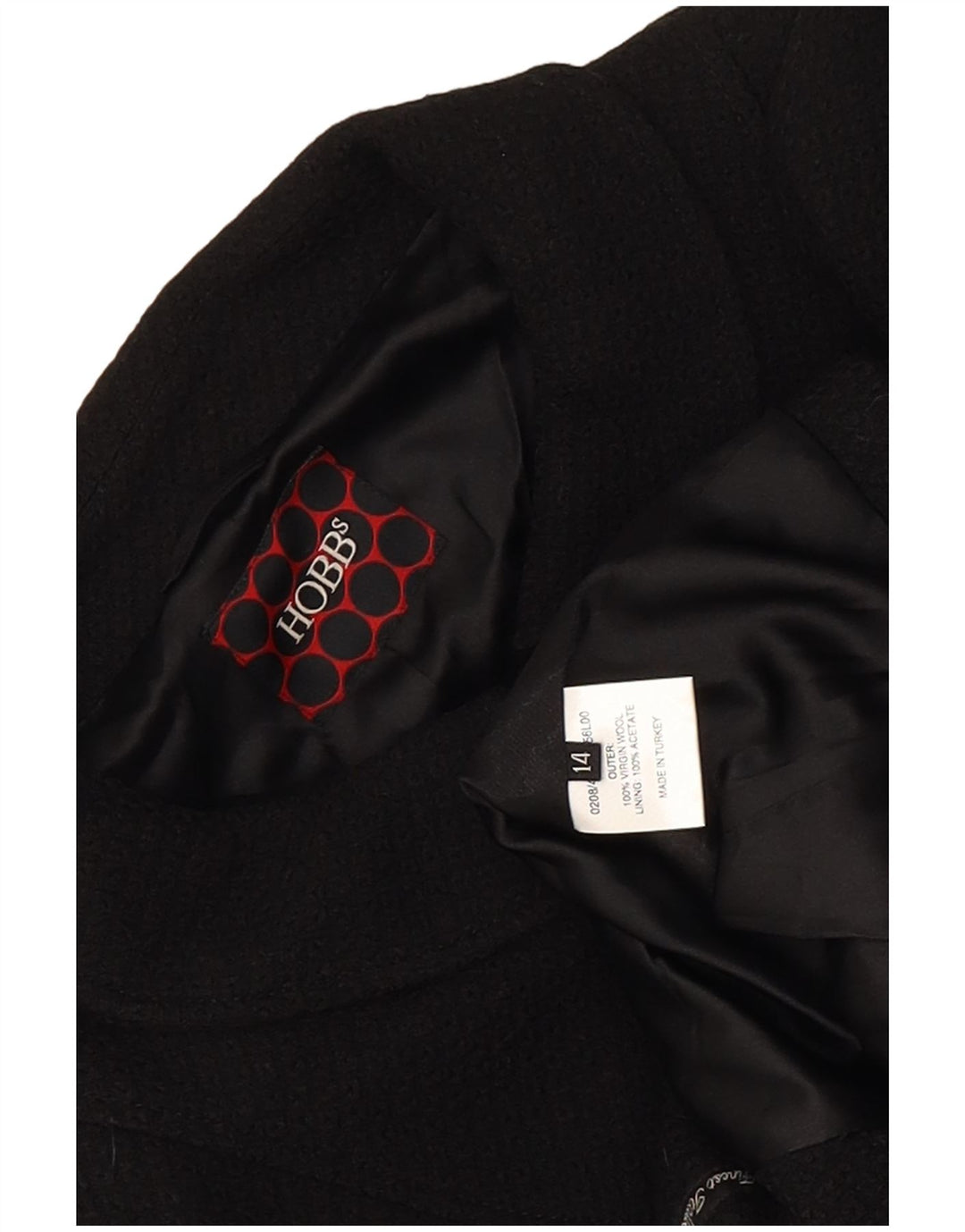Hobbs Womens Bolero Jacket UK 14 Medium Black Virgin Wool