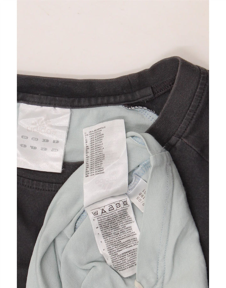 ADIDAS Mens Top Long Sleeve Large Blue Colourblock Cotton