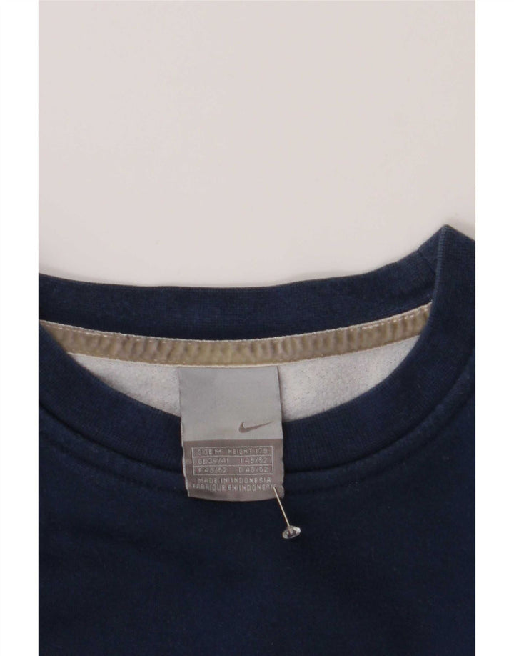 Nike Mens Graphic Sweatshirt Jumper UK 39/41 Medium Navy Blue Cotton