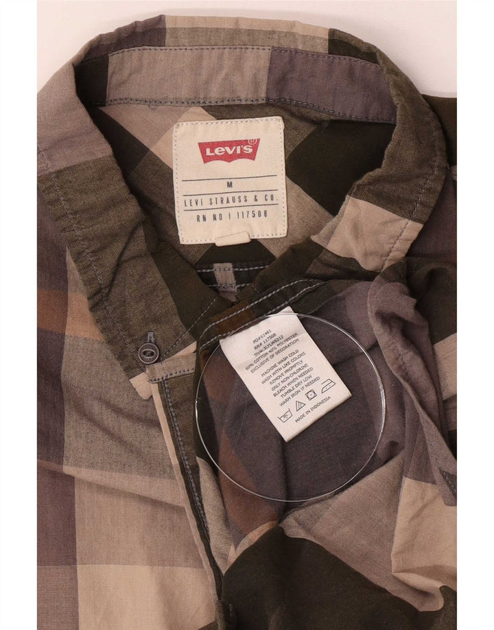 Levi's Mens Shirt UK 14 Medium Multicoloured Check Cotton