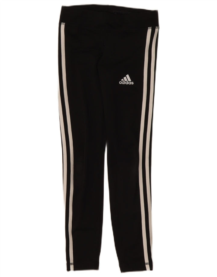 Adidas Girls Leggings 9-10 Years W22 L23 Black Polyester