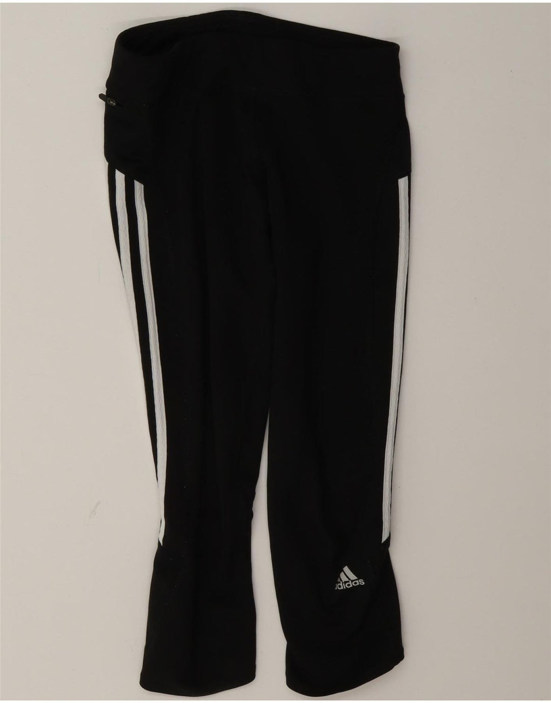 Adidas Womens Climalite Capri Leggings UK 8 Small Black Polyester
