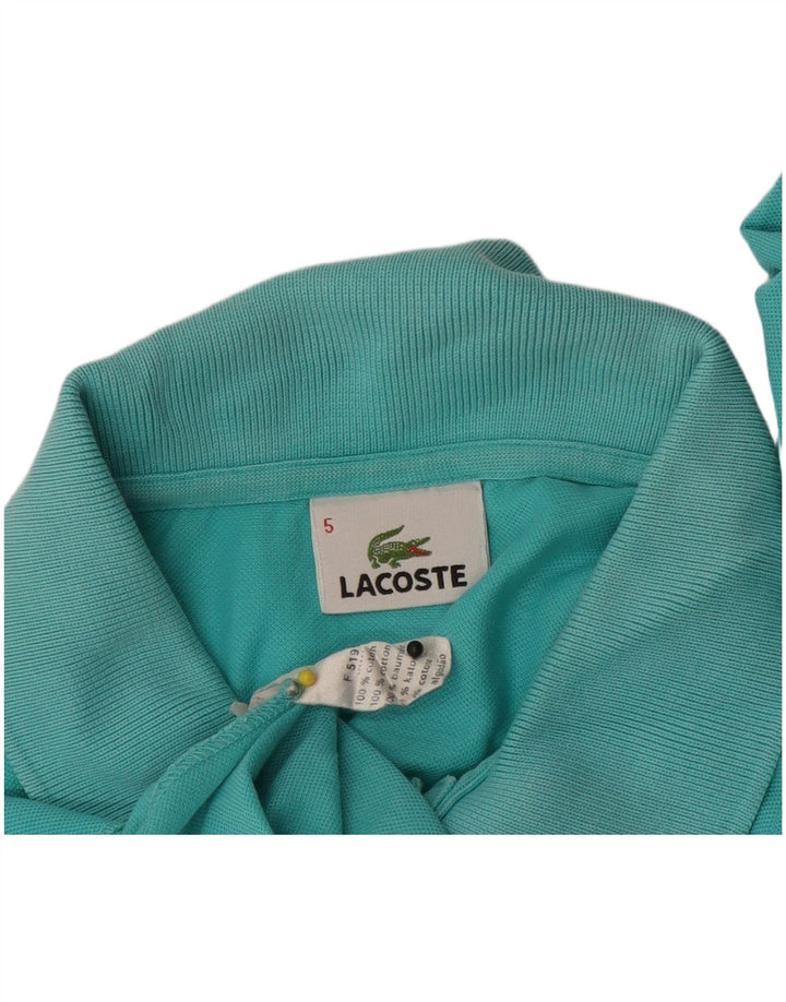 Lacoste Mens Polo Shirt Size 5 Large Turquoise Cotton