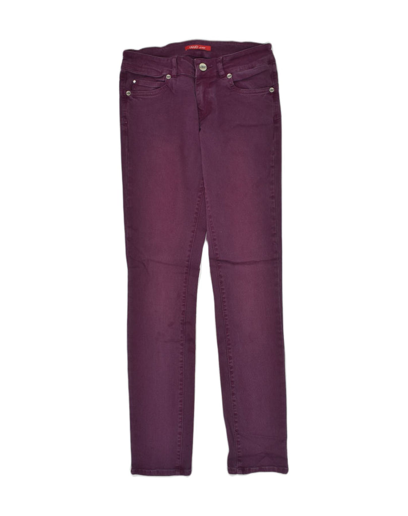 LIU JO Girls Skinny Jeans 11-12 Years W28 L29 Purple Cotton | Vintage Liu Jo | Thrift | Second-Hand Liu Jo | Used Clothing | Messina Hembry 