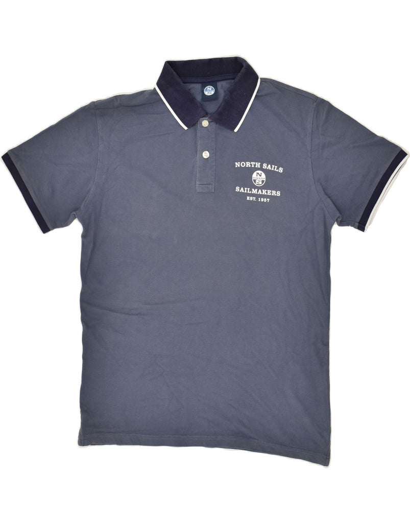 NORTH SAILS Mens Polo Shirt Medium Navy Blue Cotton | Vintage North Sails | Thrift | Second-Hand North Sails | Used Clothing | Messina Hembry 