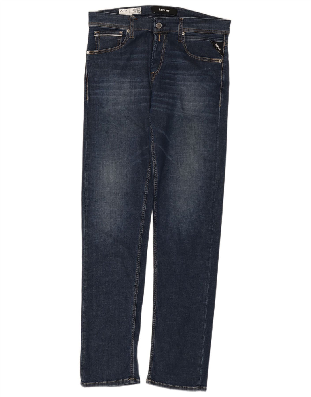 Replay Womens Grover Slim Jeans W30 L32 Navy Blue