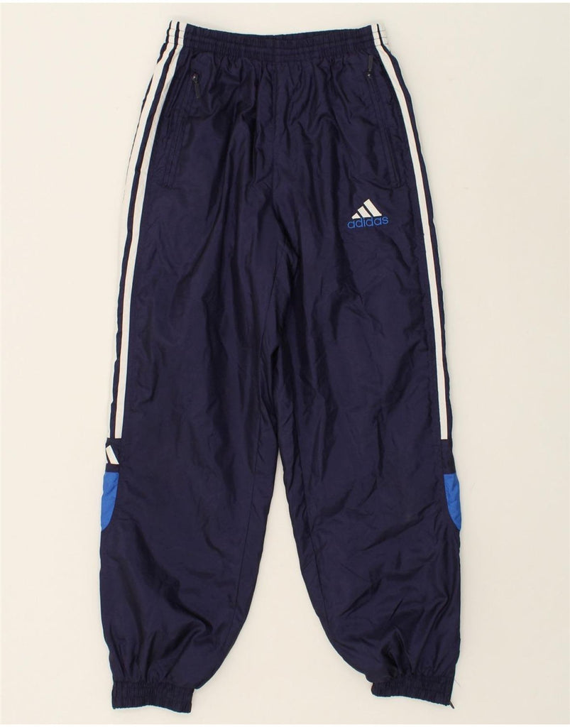 ADIDAS Boys Graphic Tracksuit Trousers Joggers 11-12 Years Large Navy Blue | Vintage Adidas | Thrift | Second-Hand Adidas | Used Clothing | Messina Hembry 