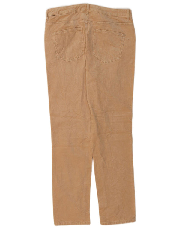Marks & Spencer Womens Tapered Corduroy Trousers UK 16 Large W34 L30 Beige