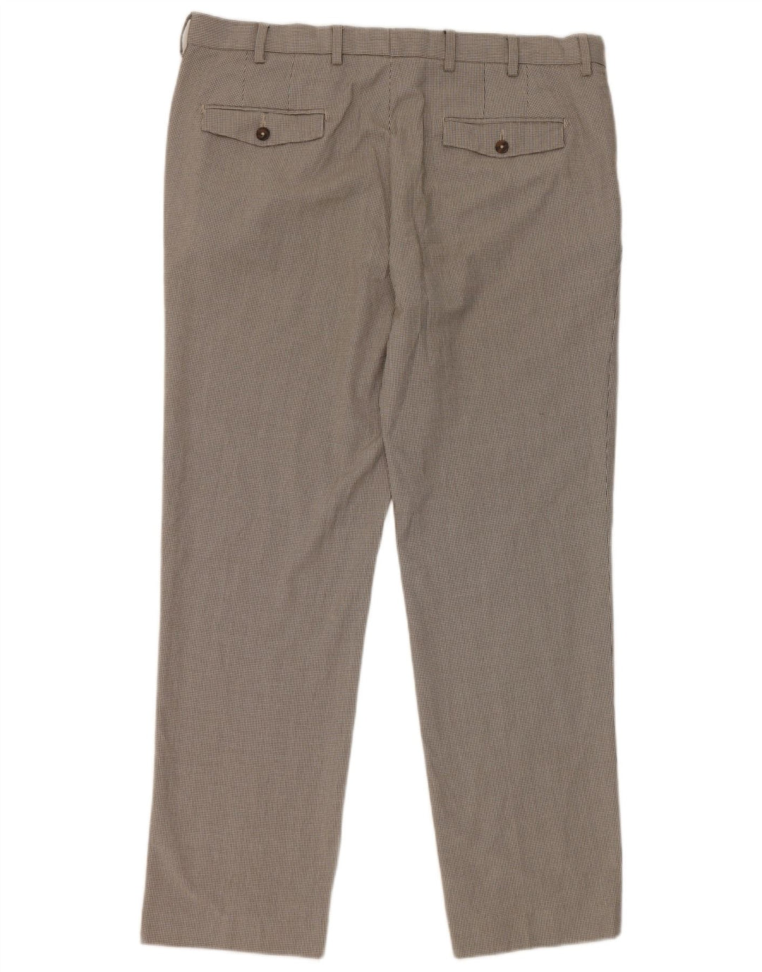Marks & Spencer Mens Straight Suit Trousers W38 L31 Grey Houndstooth