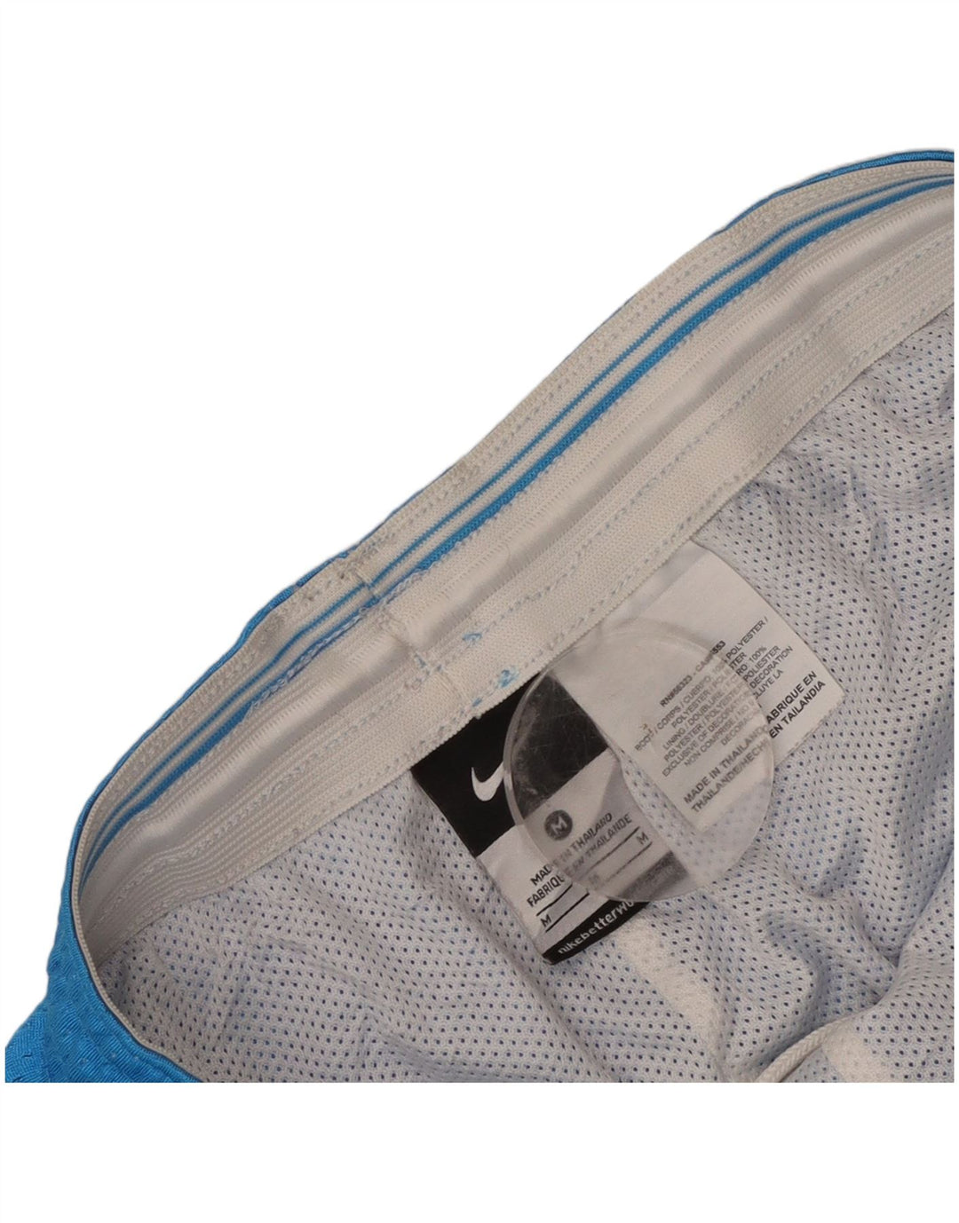 Nike Womens Sport Shorts UK 14 Medium  Blue Polyester