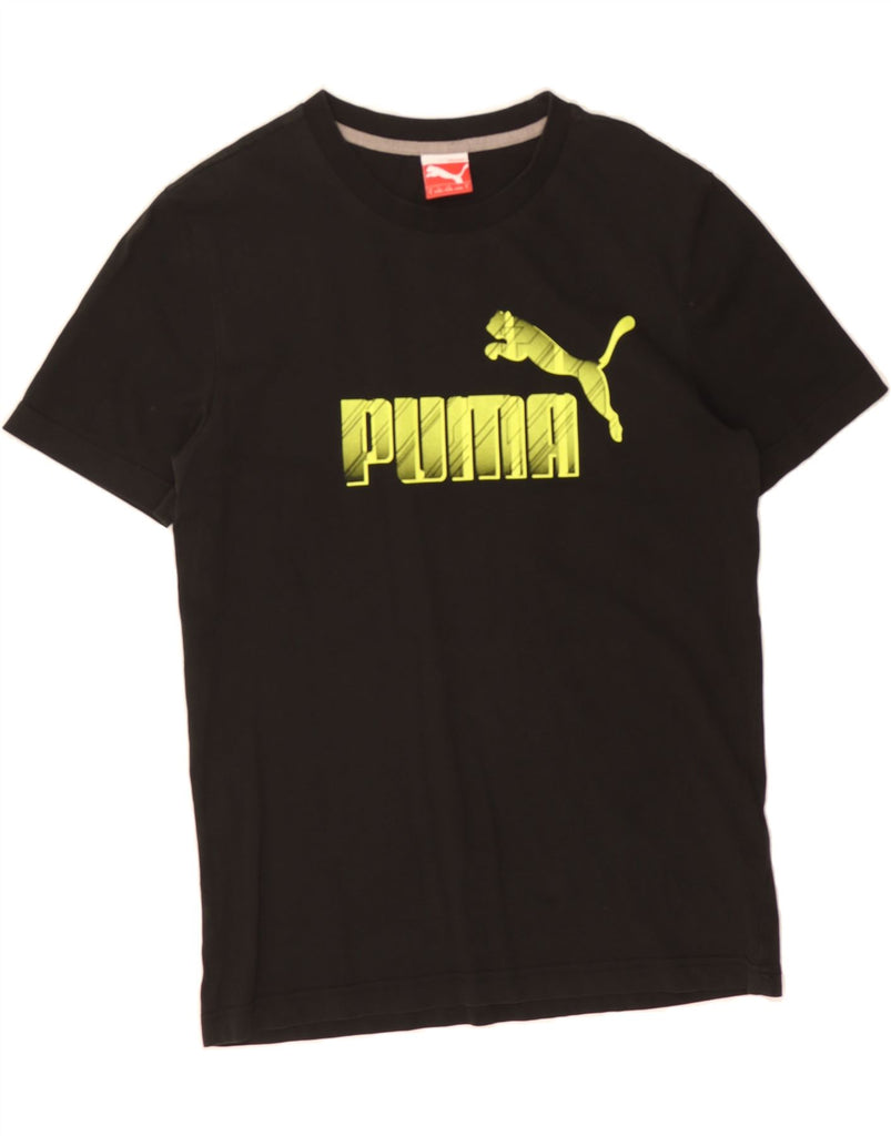 PUMA Mens Graphic T-Shirt Top Small Black Cotton Vintage Puma and Second-Hand Puma from Messina Hembry 