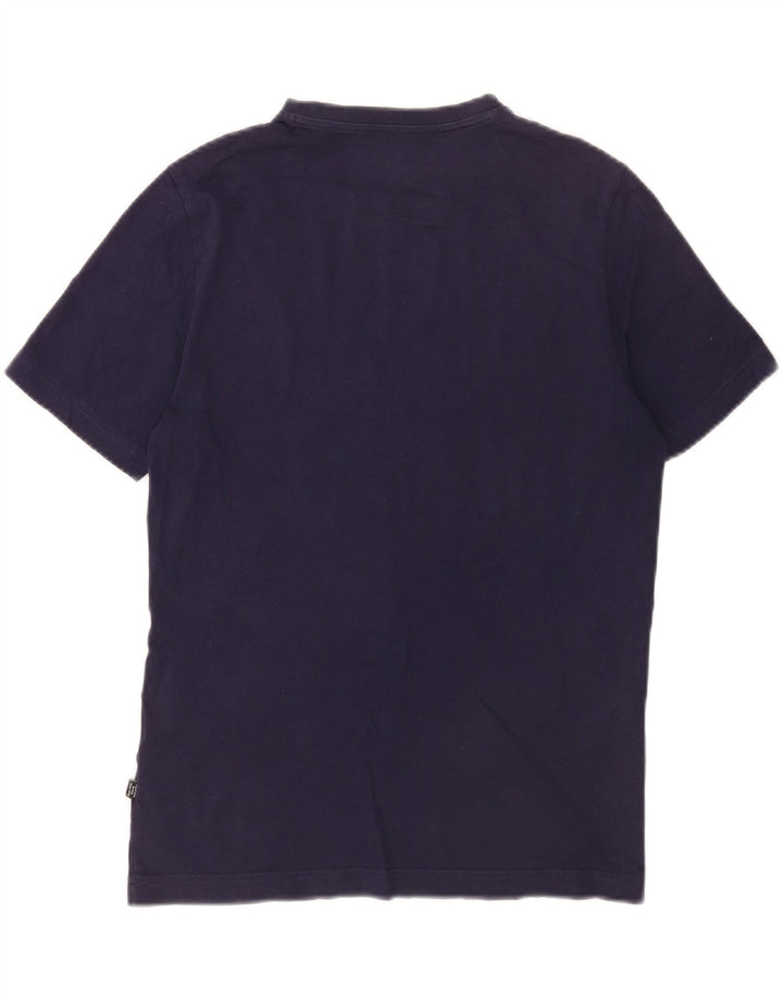 Puma Mens Graphic T-Shirt Top Small Navy Blue Cotton