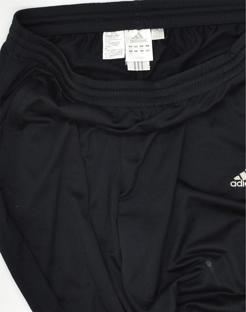 ADIDAS Mens Tracksuit Trousers UK 42-44 Large Black Polyester | Vintage Adidas | Thrift | Second-Hand Adidas | Used Clothing | Messina Hembry 