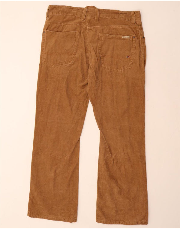 TOMMY HILFIGER Mens Bootcut Corduroy Trousers W36 L32 Brown Cotton