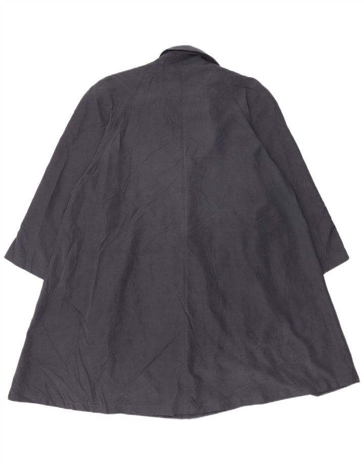 Luisa Spagnoli Womens Oversized Trench Coat UK 10 Small Navy Blue Polyester