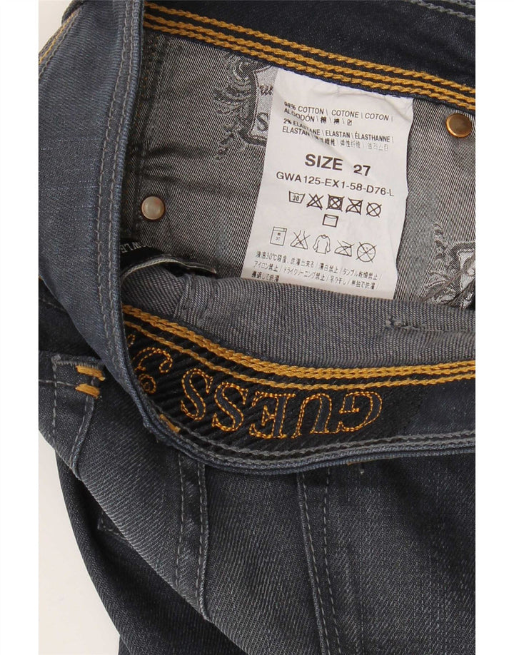 Guess Womens Bootcut Jeans W27 L29 Navy Blue Cotton