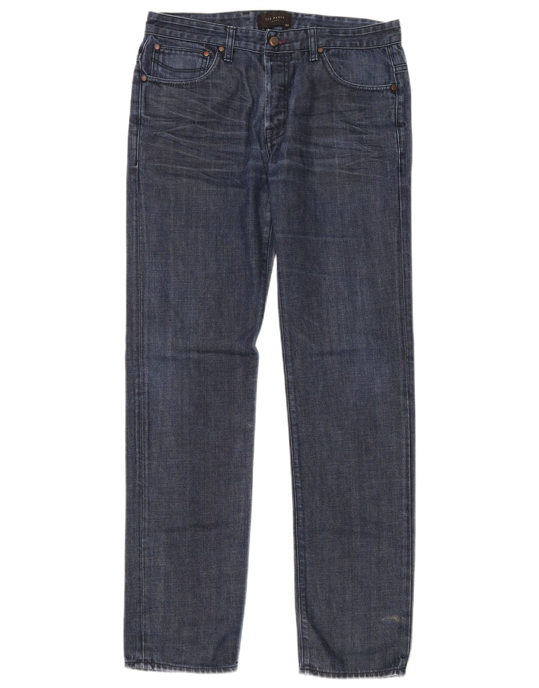 TED BAKER Mens Straight Jeans W32 L32 Navy Blue