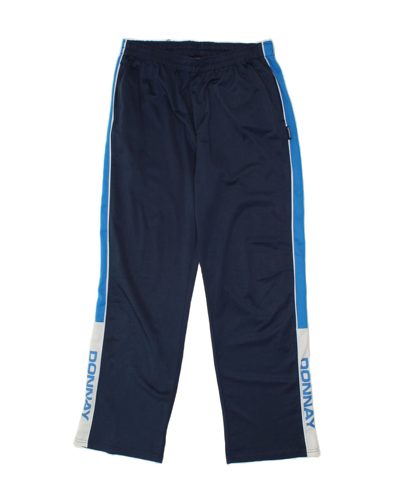DONNAY Mens Graphic Tracksuit Trousers IT 52/54 Large  Blue Colourblock Vintage Donnay and Second-Hand Donnay from Messina Hembry 
