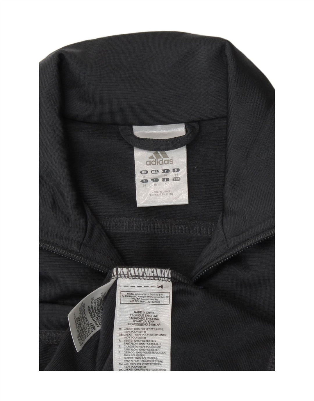 Adidas Womens Regular Fit Tracksuit Top Jacket UK 8 Small Grey Polyester