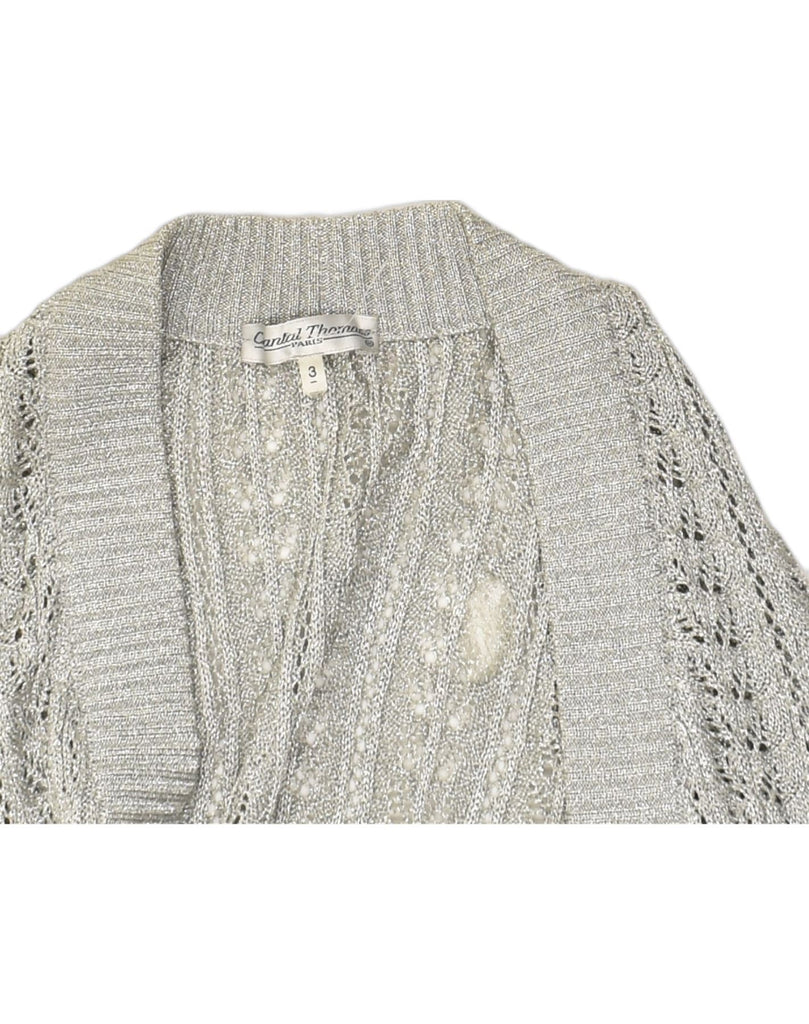 VINTAGE Womens Cardigan Sweater UK 18 XL Silver Cupro | Vintage Vintage | Thrift | Second-Hand Vintage | Used Clothing | Messina Hembry 