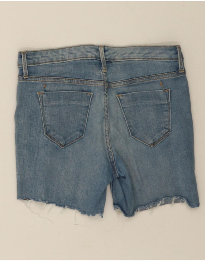 MOSSIMO Womens Mid Rise Distressed Denim Shorts US 4 Small W27 Blue Vintage Mossimo and Second-Hand Mossimo from Messina Hembry 
