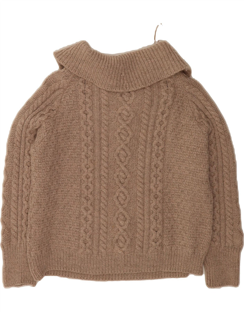 CARRAIG DONN Womens Roll Neck Jumper Sweater UK 16 Large Beige Merino Wool Vintage Carraig Donn and Second-Hand Carraig Donn from Messina Hembry 