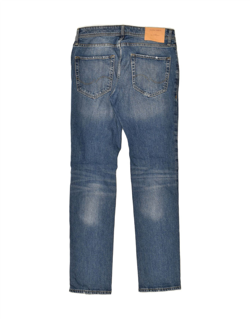 JACK & JONES Mens Tim Distressed Slim Jeans W30 L32  Blue Cotton | Vintage Jack & Jones | Thrift | Second-Hand Jack & Jones | Used Clothing | Messina Hembry 