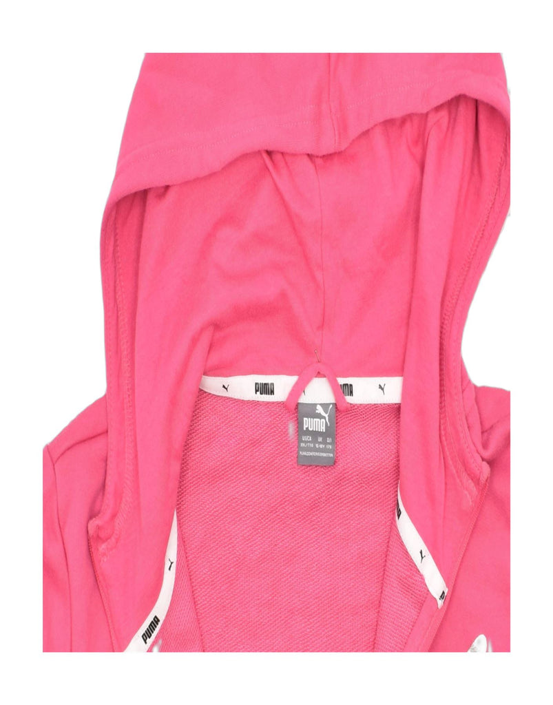 PUMA Girls Graphic Zip Hoodie Sweater 15-16 Years Pink | Vintage | Thrift | Second-Hand | Used Clothing | Messina Hembry 