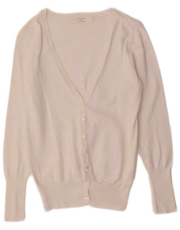 Zara Womens Cardigan Sweater UK 12 Medium White