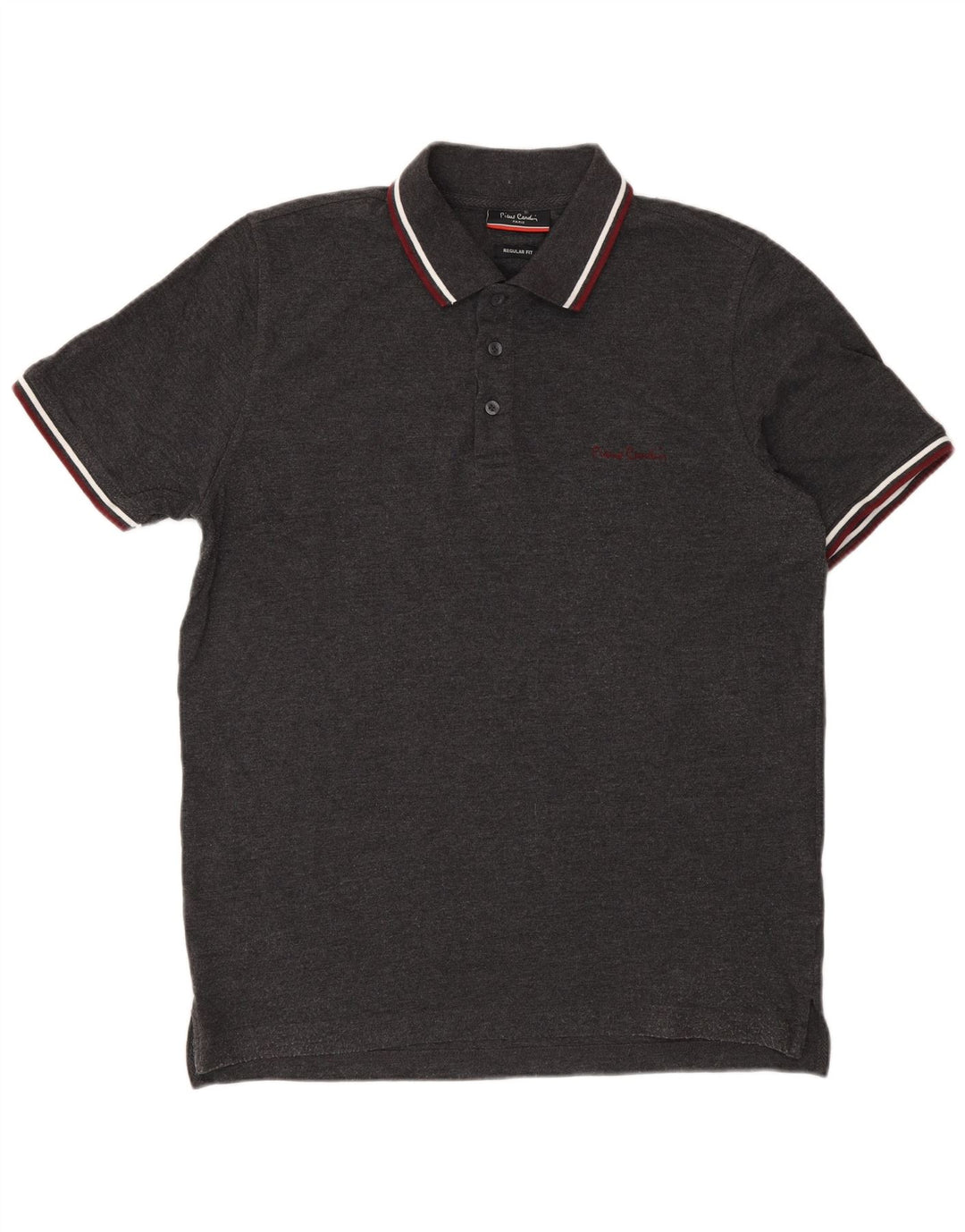 Pierre Cardin Mens Regular Fit Polo Shirt Medium Grey Cotton Classic