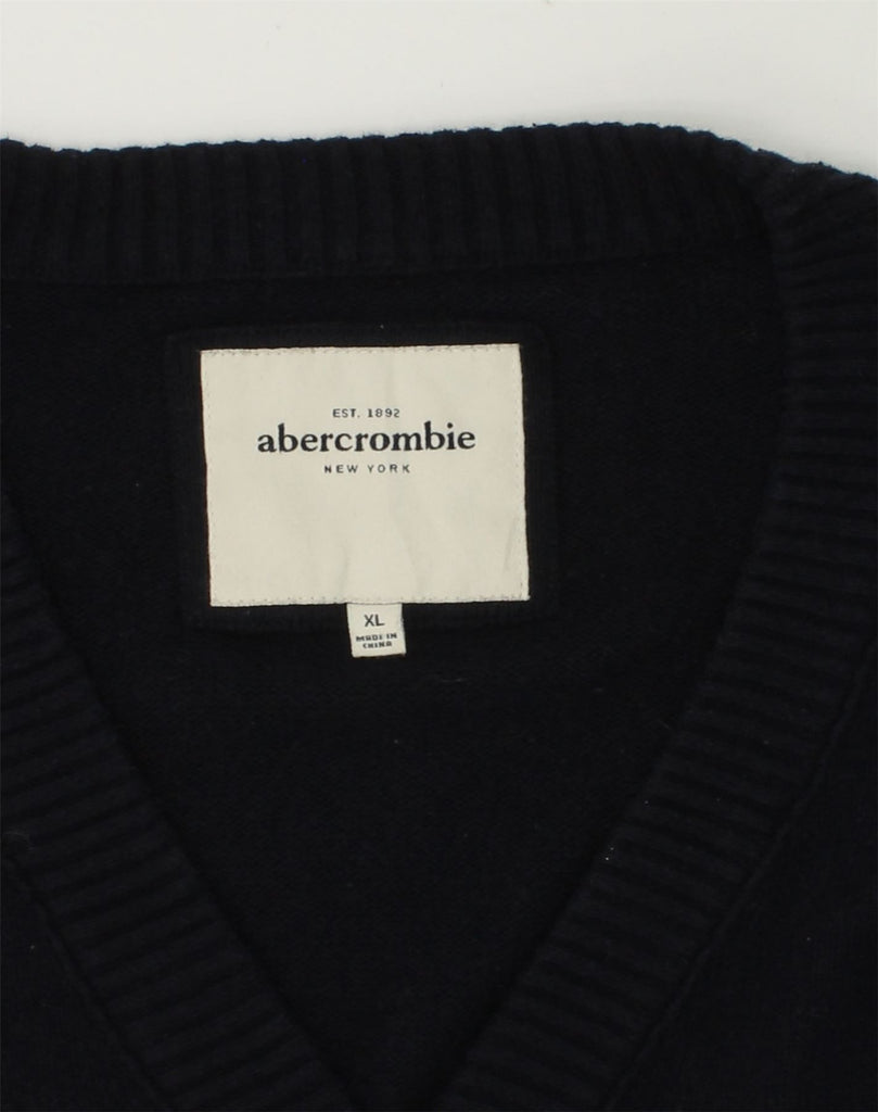 ABERCROMBIE & FITCH Girls Cardigan Sweater 13-14 Years XL Navy Blue Cotton | Vintage Abercrombie & Fitch | Thrift | Second-Hand Abercrombie & Fitch | Used Clothing | Messina Hembry 