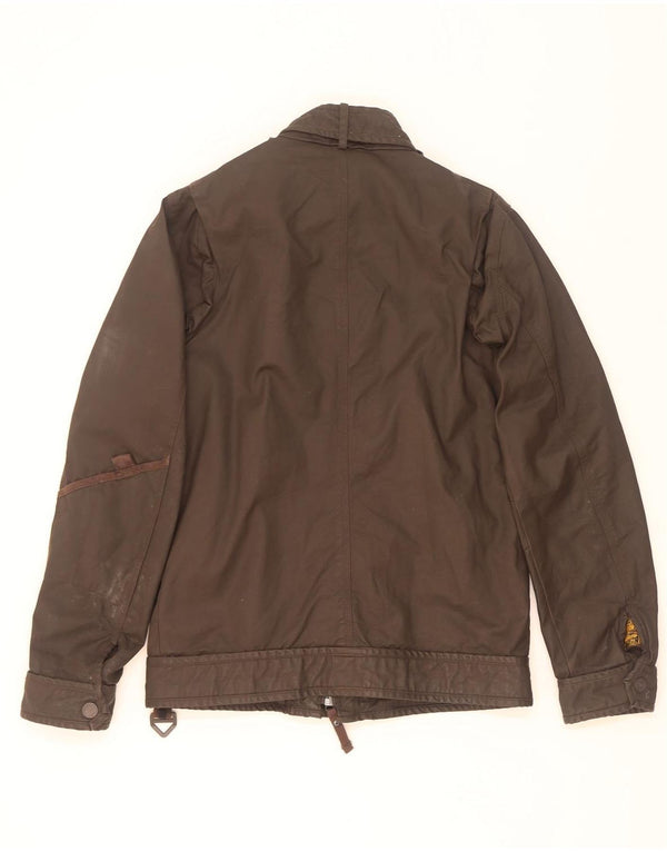 Superdry Mens Bomber Waxed Cotton Jacket UK 40 Large Khaki