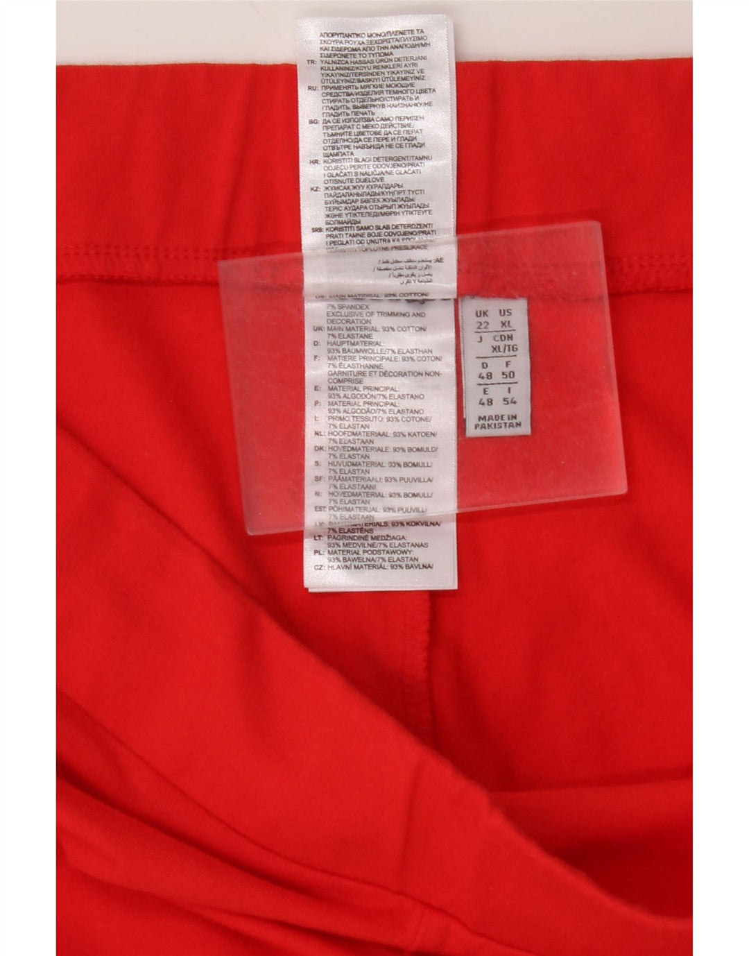 ADIDAS Womens Leggings UK 22 2XL Red Cotton