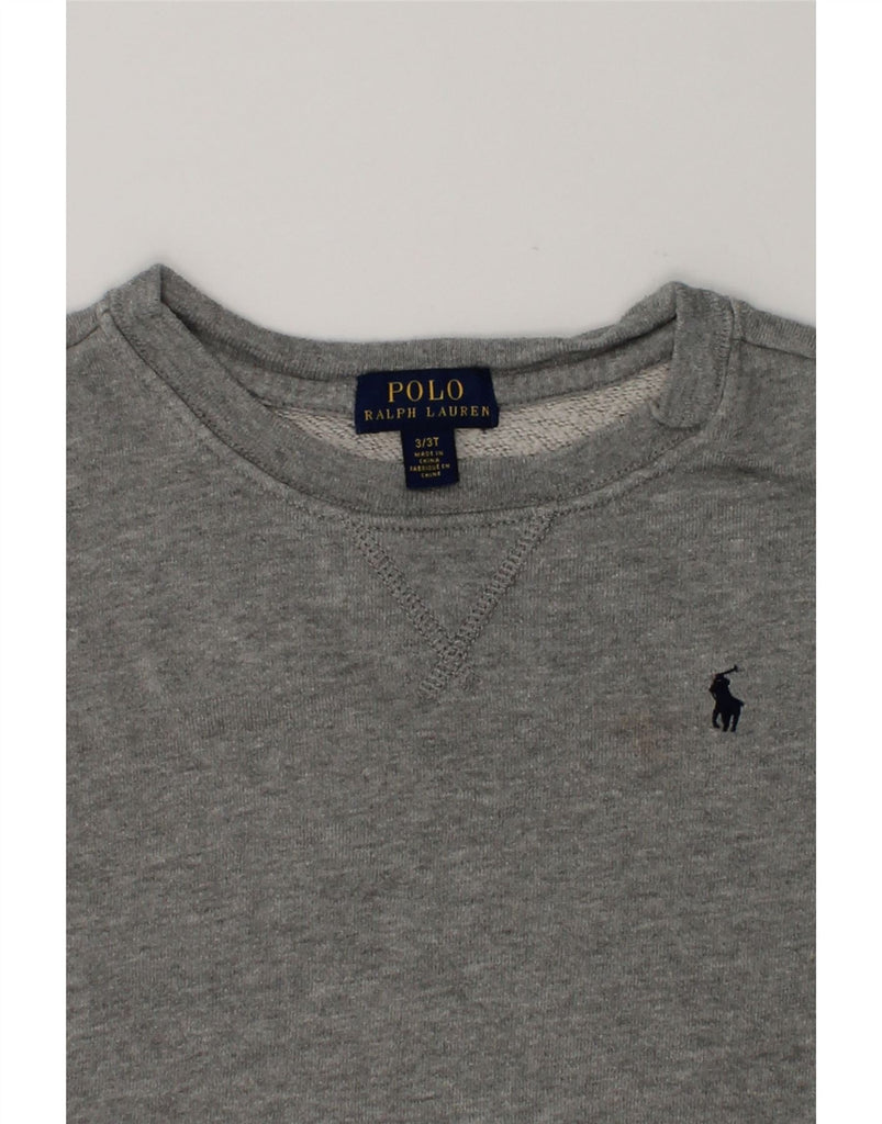 POLO RALPH LAUREN Boys Sweatshirt Jumper 2-3 Years Grey Cotton | Vintage Polo Ralph Lauren | Thrift | Second-Hand Polo Ralph Lauren | Used Clothing | Messina Hembry 