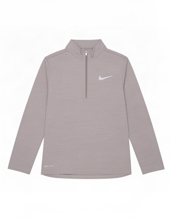 Nike Boys Dri Fit Pullover Tracksuit Top 4-5 Years Small Grey Flecked