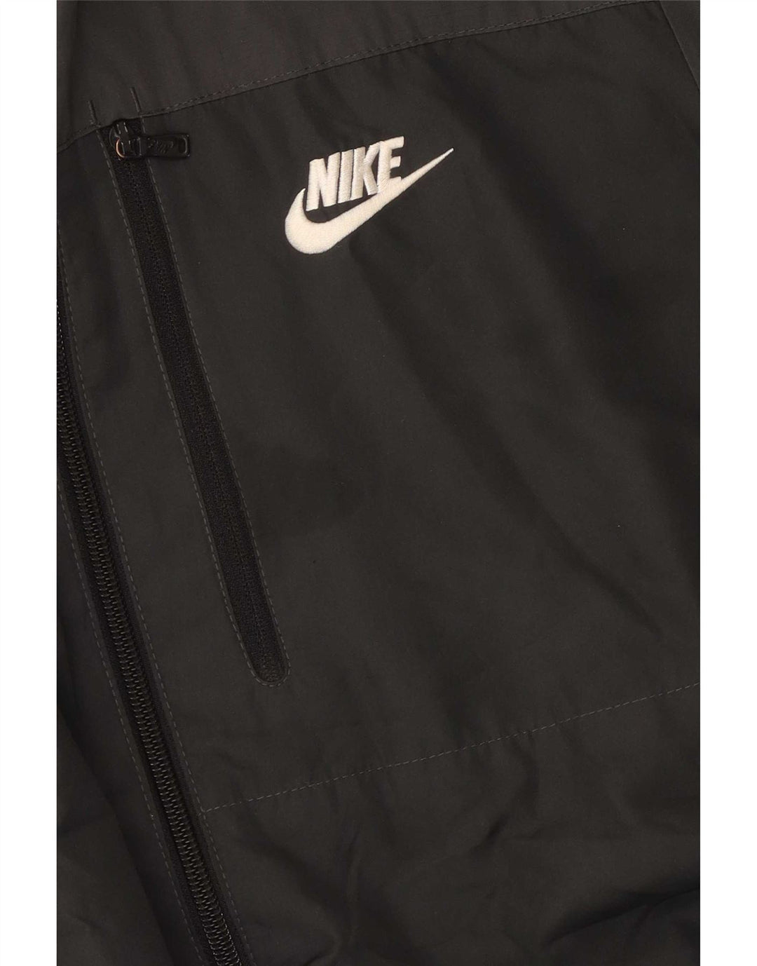 Nike Mens Hooded Rain Jacket UK 38 Medium Black Polyester