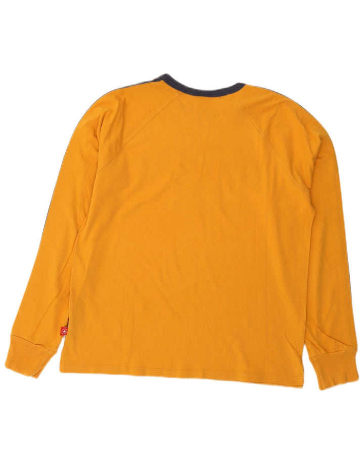 Converse Mens Graphic Top Long Sleeve Small Yellow Cotton