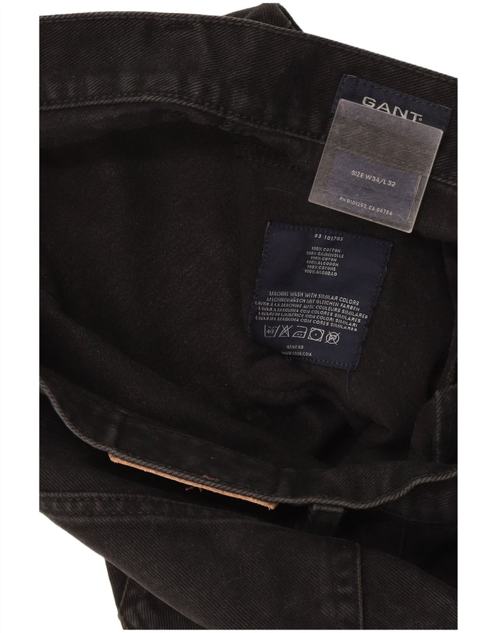 Gant Mens Straight Jeans W34 L32 Grey Cotton