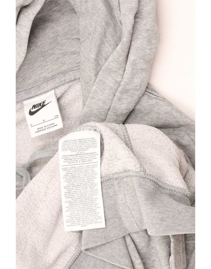 Nike Mens Graphic Regular Fit Hoodie Jumper Small Grey Cotton