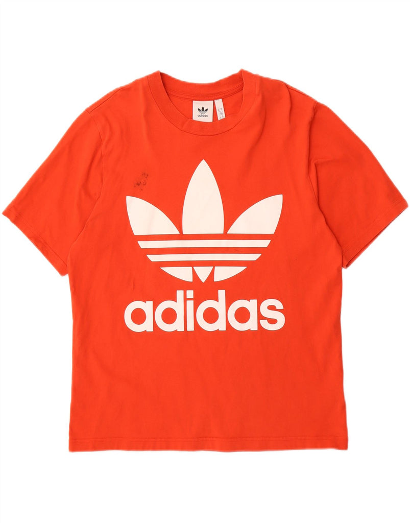 ADIDAS Mens Graphic T-Shirt Top Medium Orange Cotton Vintage Adidas and Second-Hand Adidas from Messina Hembry 