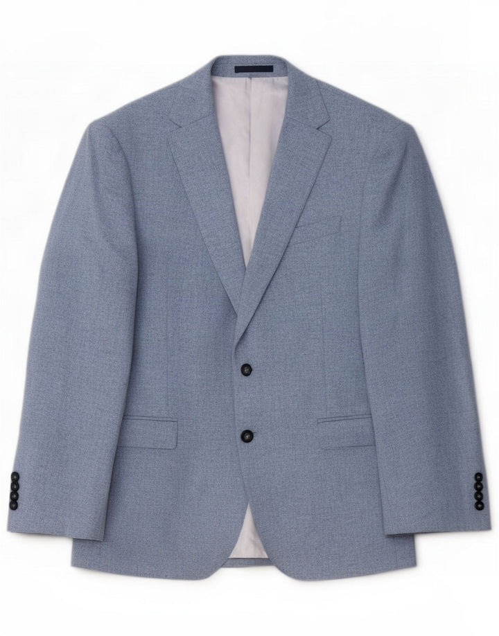 Marks & Spencer Mens 2 Button Blazer Jacket UK 42 XL Blue Wool