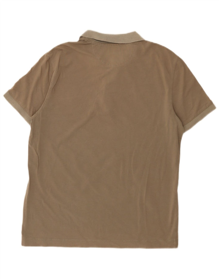 Cooperativa Mens Polo Shirt Large Beige Cotton