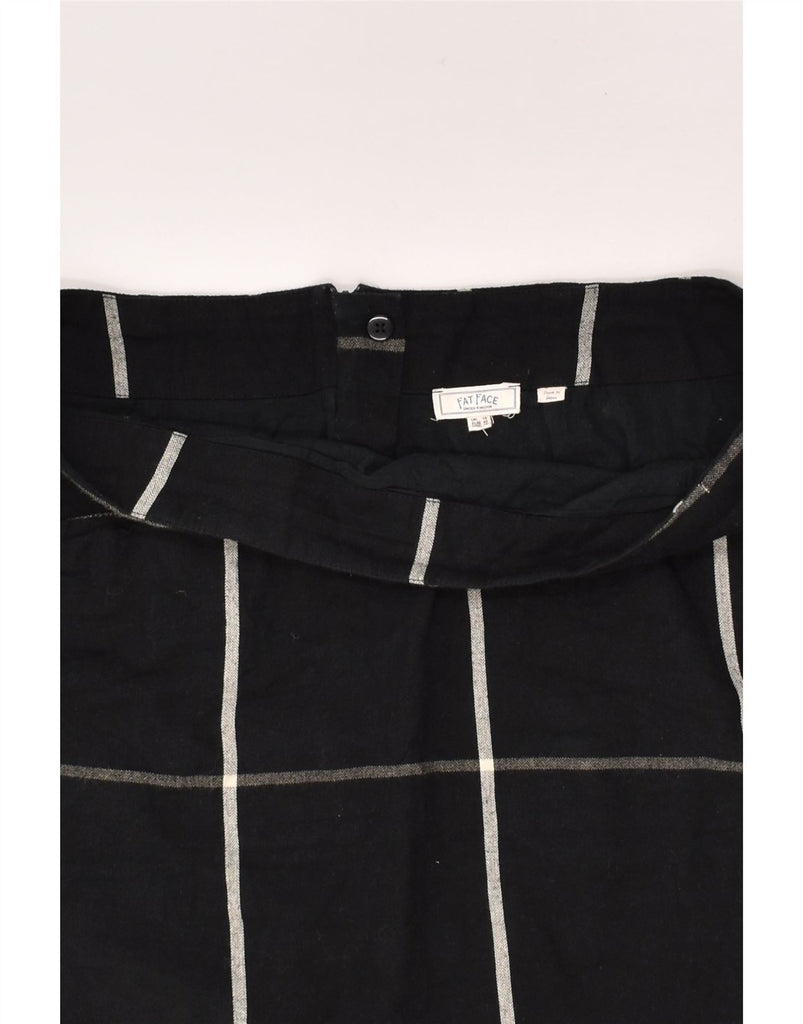 FAT FACE Womens Mini Skirt UK 14 Large W36  Black Plaid Cotton | Vintage Fat Face | Thrift | Second-Hand Fat Face | Used Clothing | Messina Hembry 