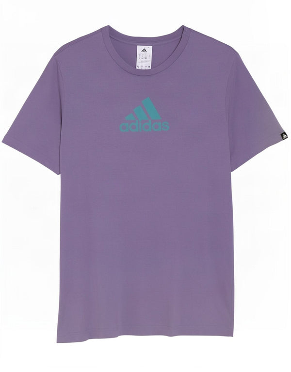 Adidas Mens Graphic T-Shirt Top Small Purple Cotton
