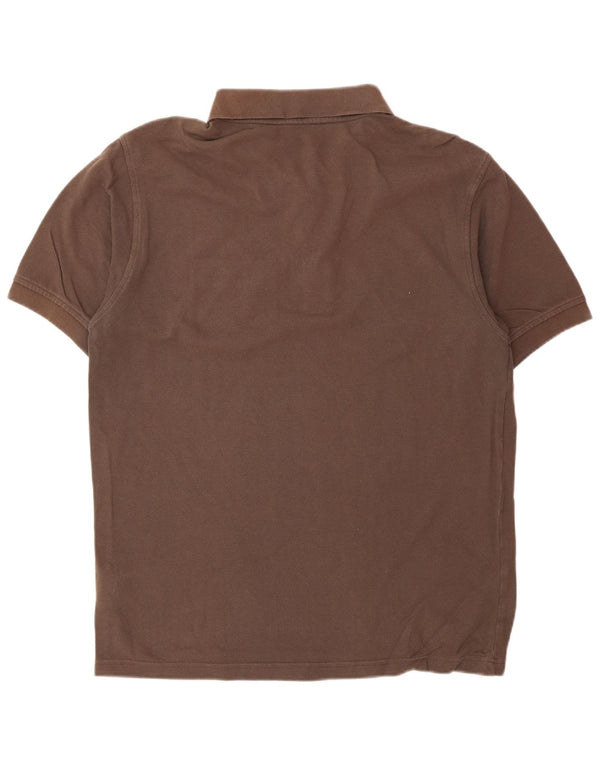 JACK WOLFSKIN Mens Polo Shirt UK 36/38 Medium Brown Cotton