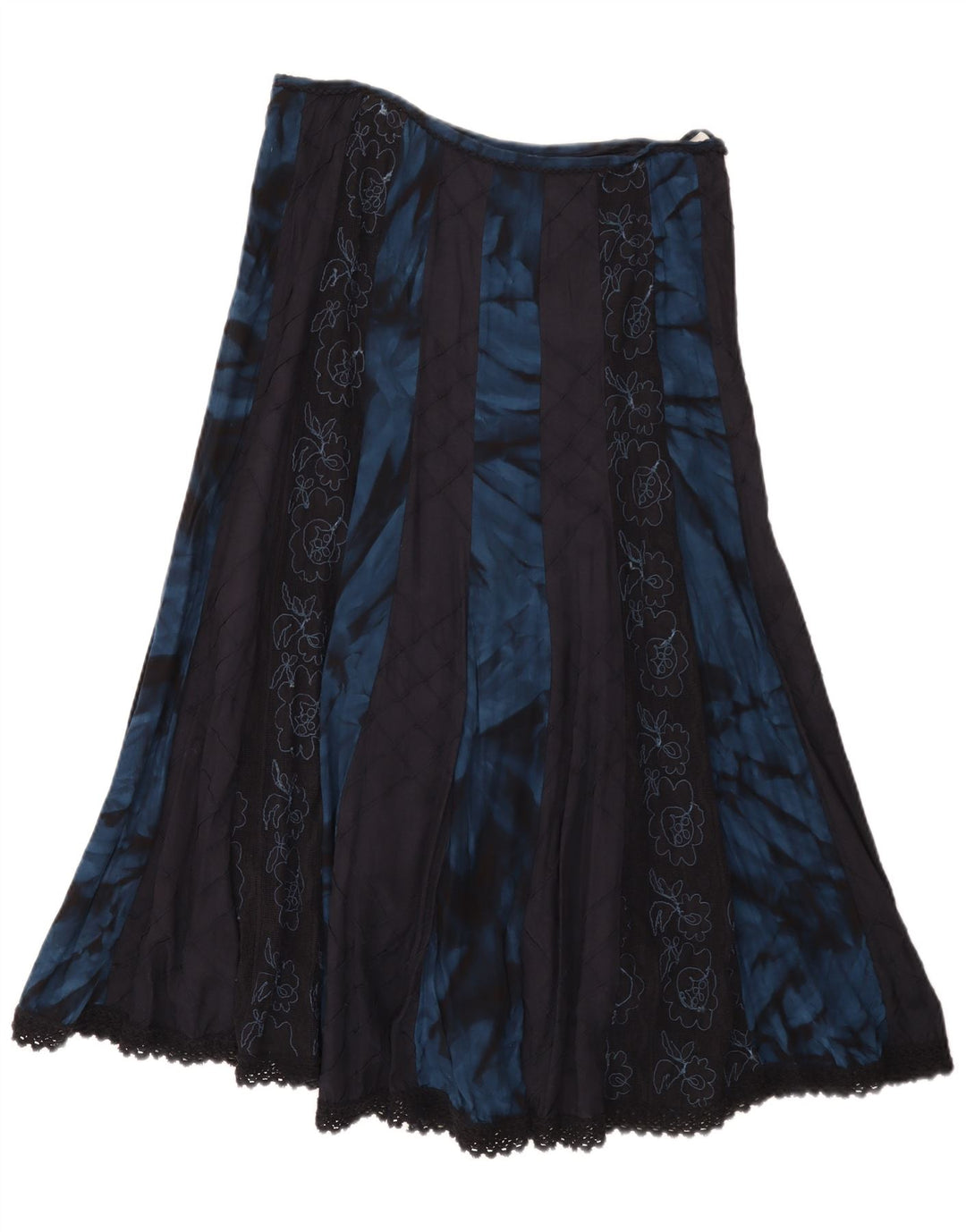 Marks & Spencer Womens Per Una A-Line Skirt UK 12 Medium W32 Blue Floral